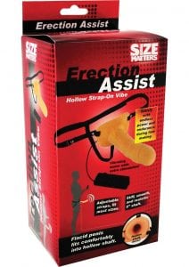 Size Matters Vibrating Hollow Strap On Flesh 6.5 Inch