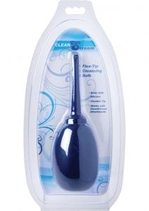 Clean Stream Flex Tip Silicone Enema Bulb Blue 8 Oz