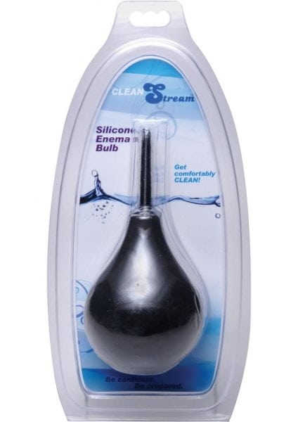 Clean Stream Thin Tip Silicone Enema Bulb Black 225ml