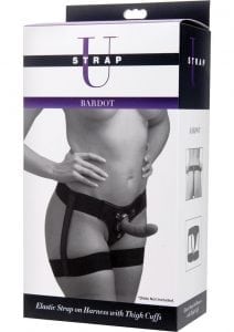 Strap U Bardot Elastic Harness With Thigh Cuffs Black