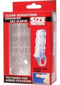 Size Matters Clear Sensations Enhancer Sex Sleeve Clear 4 Inch