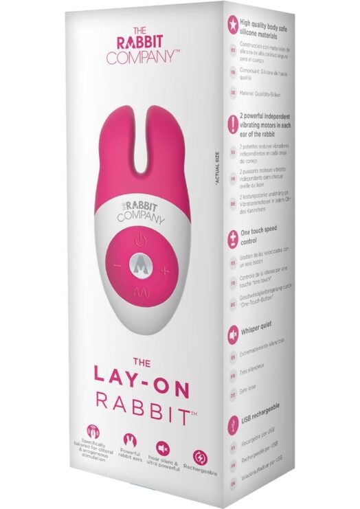 The Rabbit Company Lay On Silicone Rabbit Pink