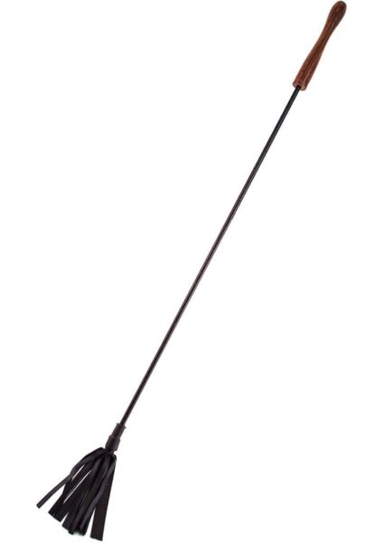 Rouge Wood Handle Riding Crop Blk