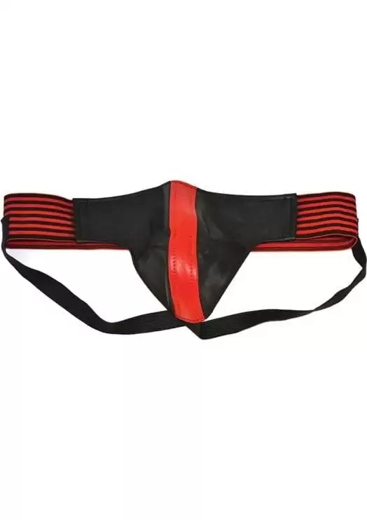 Rouge Jock With Strips Sm Red Blk