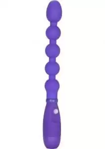 Booty Call Booty Bender Silicone Beaded Anal Probe Waterproof Purple 7 Inch