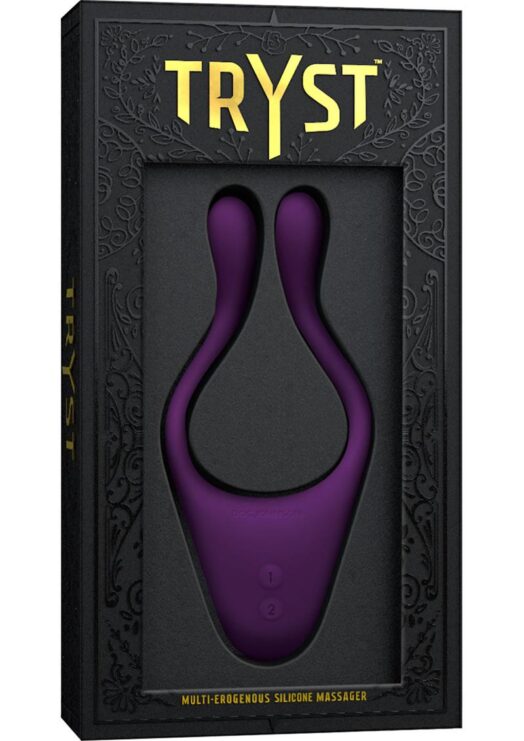 Tryst Rechargeable Multi Erogenous Zone Silicone Massager Waterproof Purple