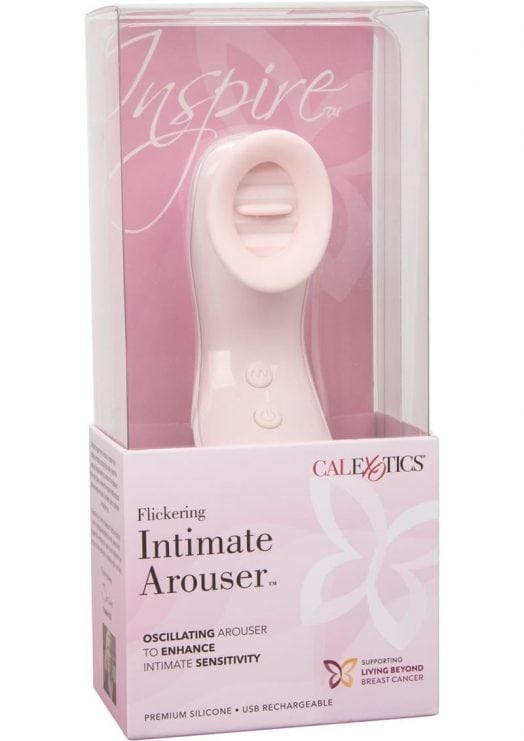 Inspire Flickering Intimate Silicone Arouser Rechargeable Waterproof Pink