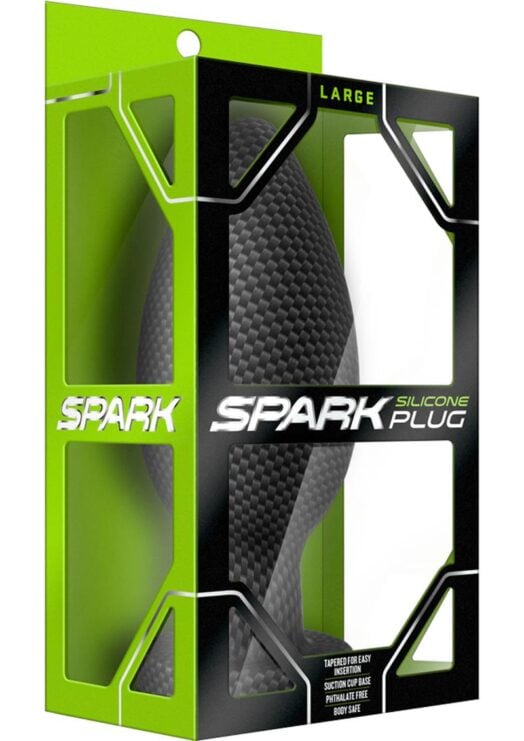 Spark Silicone Anal Plug Large Black