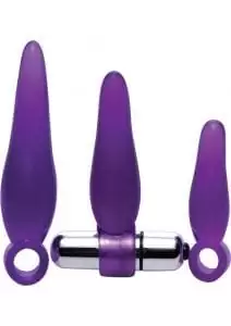 Frisky 3 Piece Finger Rimmer W/bullet Purple