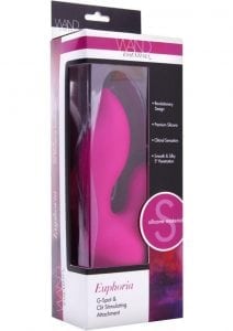 Wand Essentials Euphoria G Spot and Clit Stimulating Wand Attachment Pink Large