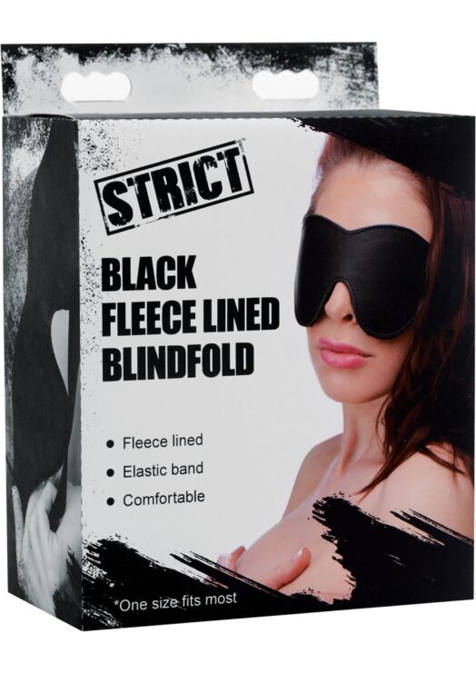 Strict Fleece Lined Blindfold Black