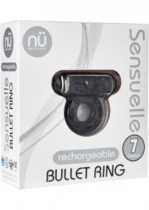 Sensuelle Bullet Ring 7 Function Cring Black