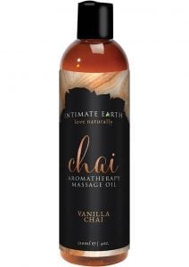 Intimate Earth Chai Aromatherapy Massage Oil Vanilla Chai 4 Ounce