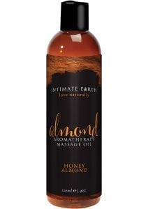Intimate Earth Aromatherapy Massage Oil Honey Almond 4 Ounces