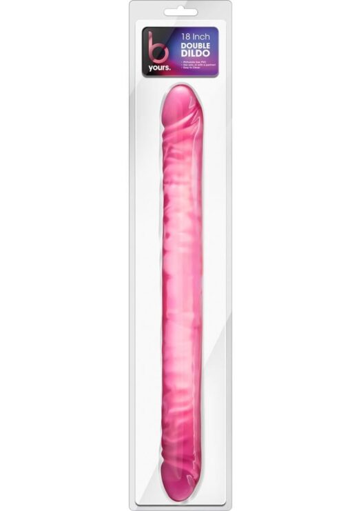 B Yours Double Dildo Jelly Pink 18 Inch