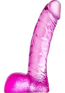 Naturally Yours Ding Dong Jelly Dildo With Balls Waterproof Pink