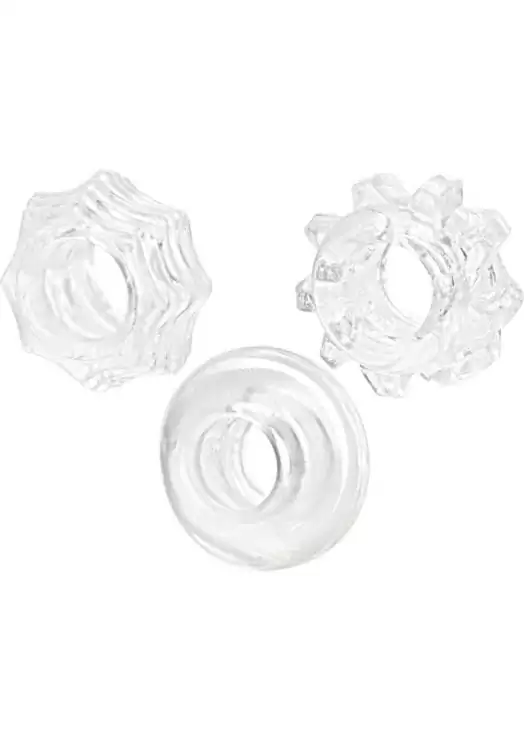 Reversible Cock Ring Set Clear