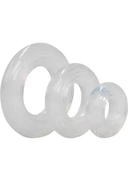 Premium Silicone Cock Ring Set Clear