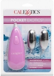 Pocket Exotics Double Silver Bullets Waterproof Pink