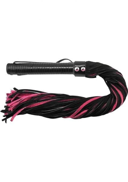 Rouge Suede Flogger With Leather Handle Black And Pink