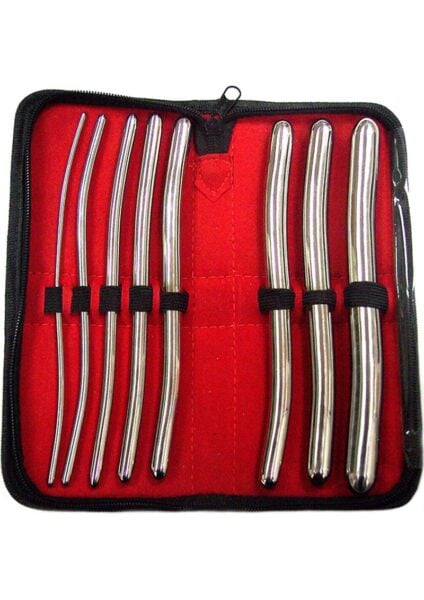 Rouge Metal Dilator 9 Piece Set Silver