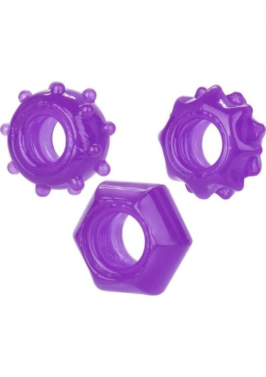 Reversible Cock Ring Set Purple