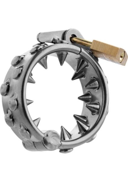 Master Series Impaler Locking CBT Ring With Spikes Metal