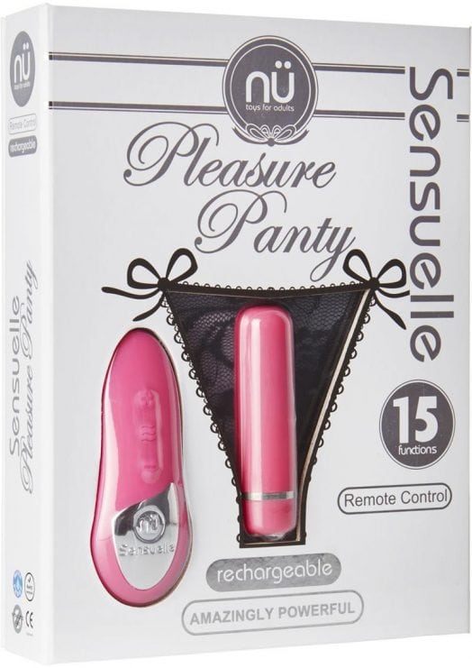 Nu Sensuelle Pleasure Panty Wireless Remote Control Silicone Rechargeable Bullet Waterproof Pink