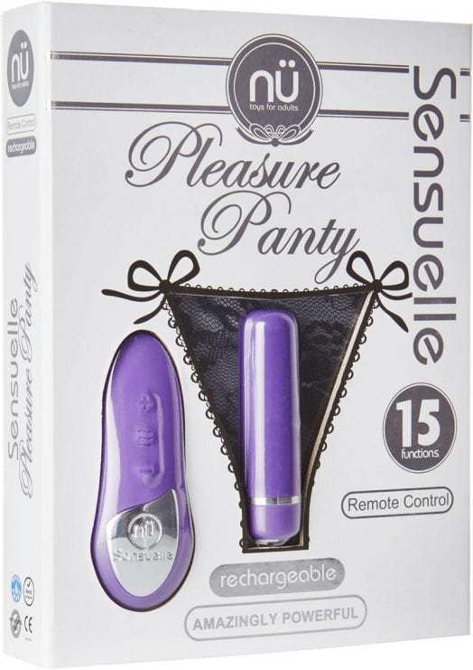 Nu Sensuelle Pleasure Panty Wireless Remote Control Silicone Rechargeable Bullet Waterproof Purple