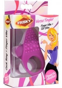 Frisky Versa Tingler Finger Vibe And Clitoral Stimulator Silicone Purple