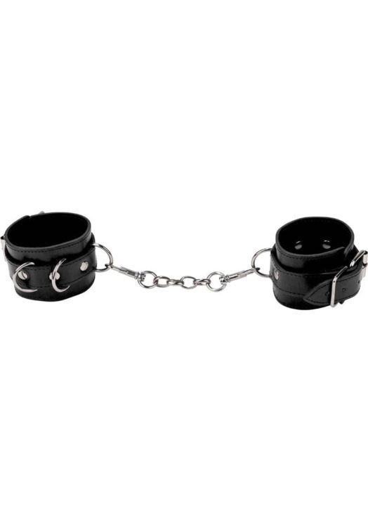 Ouch! Leather Cuffs Black