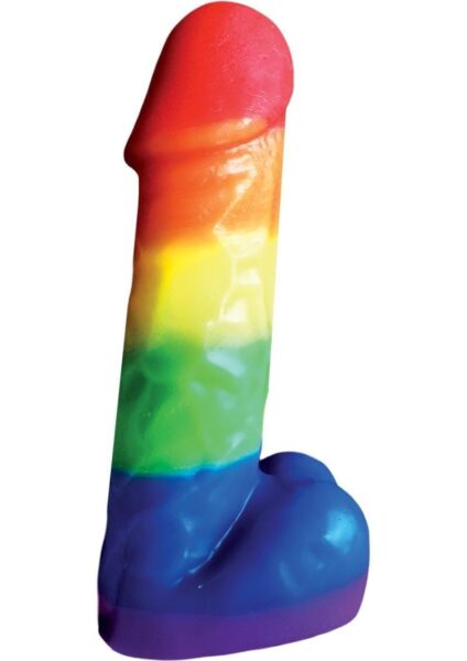 Rainbow Party Pecker Candle 7.5