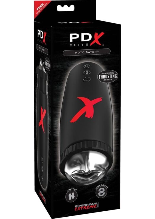 PDX Elite Moto Bator Thrusting Masturbator Black