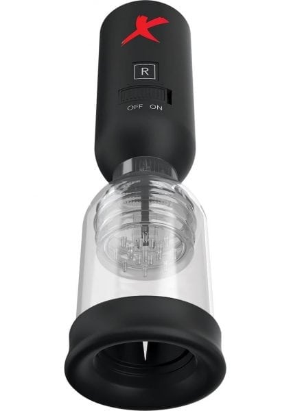 PDX Elite Tip Teazer Power Pump Vibrating Silicone Penis Pump Black