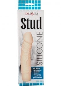 Stud Silicone Woody Vibrating Realistic Dong Waterproof Ivory 6.5 Inch