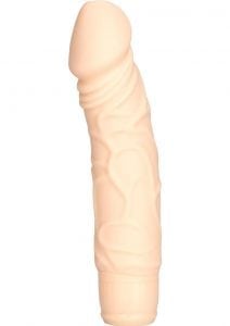 Stud Silicone Woody Vibrating Realistic Dong Waterproof Ivory 6.5 Inch