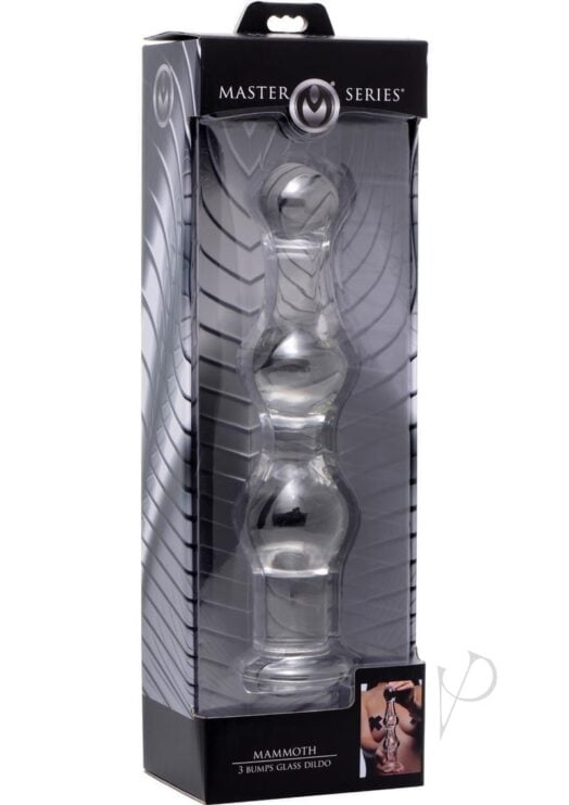 Master Series Mammoth 3 Bumps Glass Dildo