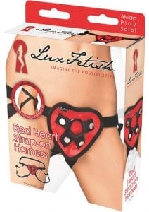 Lex Fetish Red Heart Strap-On Harness Adjustable