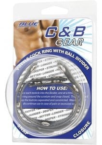 C & B Gear V-style Cock Ring With Ball Divider