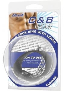 C & B Gear Snap Cock Ring With Leash 12 Inch