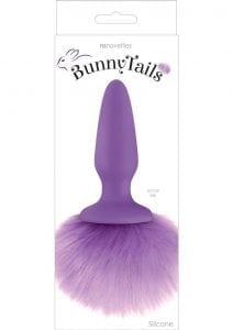 Bunny Tails Silicone Anal Plug Purple