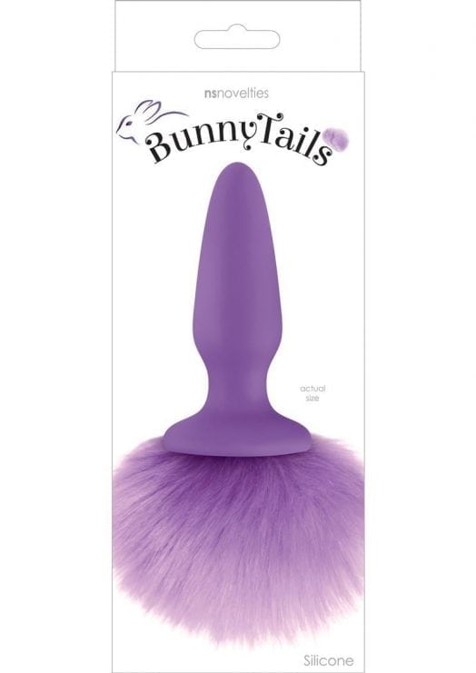 Bunny Tails Silicone Anal Plug Purple