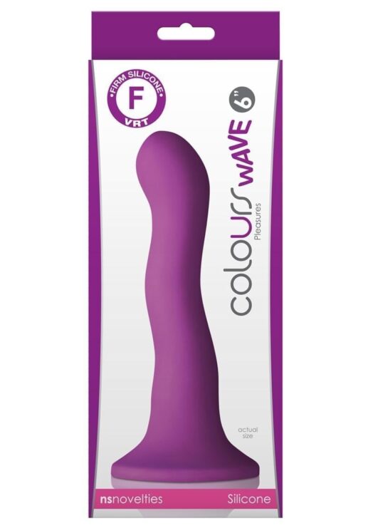 Colours Wave Silicone Dildo Purple 6 Inch