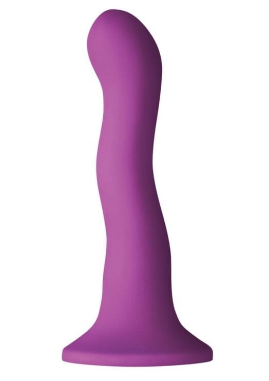 Colours Wave Silicone Dildo Purple 6 Inch