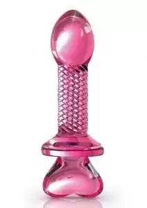 Icicles No 82 Textured Glass Juicer Probe Pink 4 Inch
