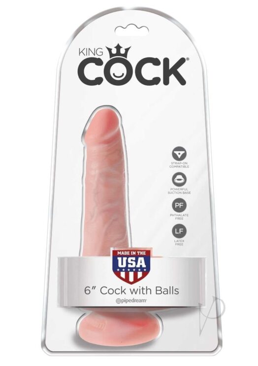 King Cock  6 Cock with Balls - Flesh