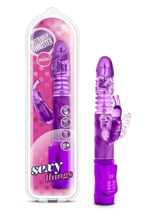 Sexy Things Butterfly Thruster Mini Purple 9.75 Inch