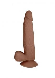 Realcocks Dual Layered 05 Bendable Dildo Thin Tip Waterproof Brown 8 Inch