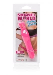 Shane's World Bedtime Bunny Silicone Vibrator Waterproof Pink 4.25 Inch