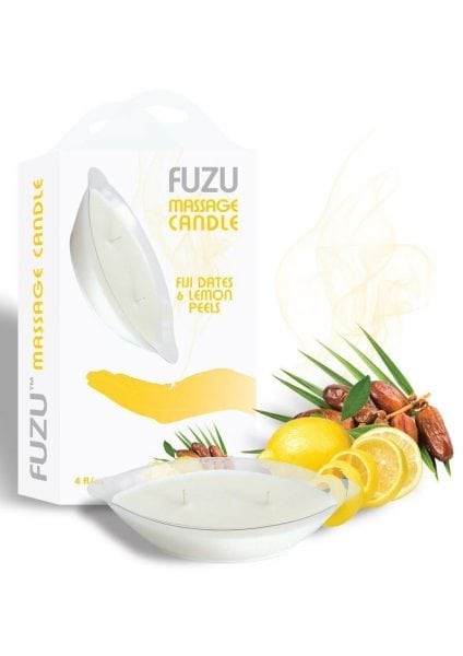Fuzu Massage Candle Fiji Dates Lemon Passion 4 Ounce